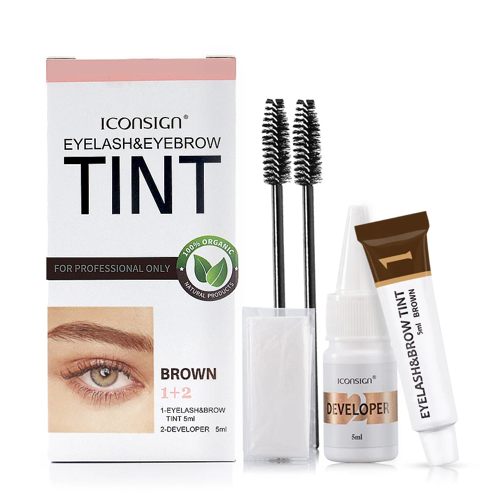 ICONSIGN Eyelash Eyebrow Dye Tint Kit Brow Enhancer Mascara Lift Tinting Tattoo Eyes Makeup Tools