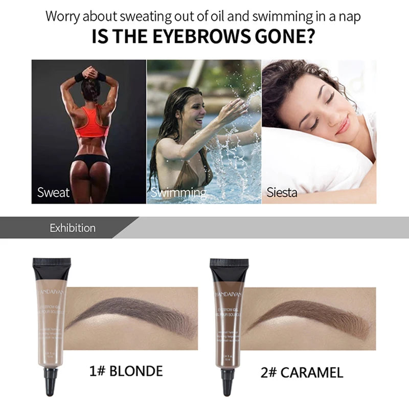 Pro Eyebrow Cream Gel Makeup Eyebrow Tattoo Pen Tint Long Lasting Waterproof Henna Eyebrow Gel cejas maquillaje