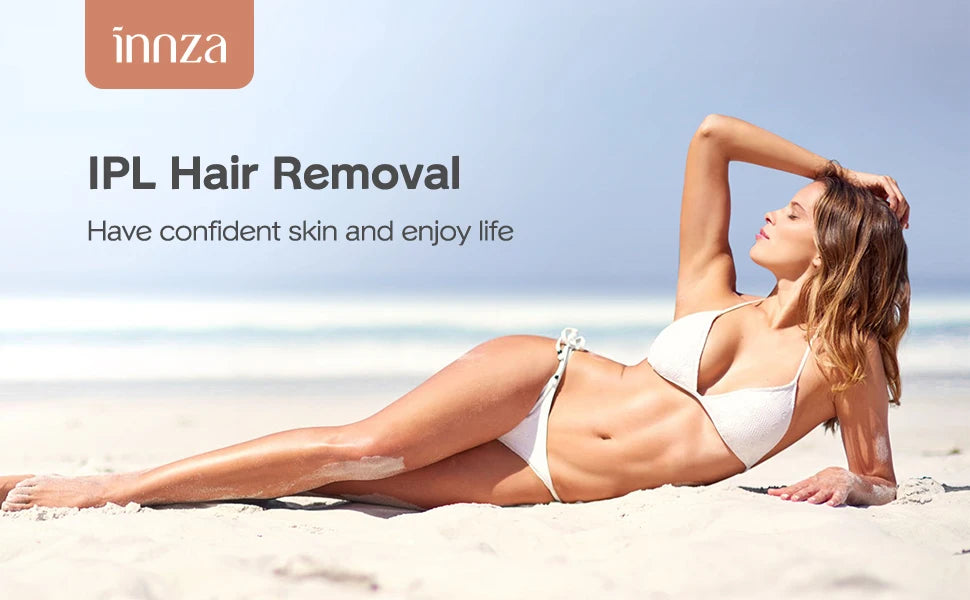 INNZA Hair Removal with Ice Cooling Care Function for Women Permanent,999,999 Flashes Painless IPL Hair Remover Device