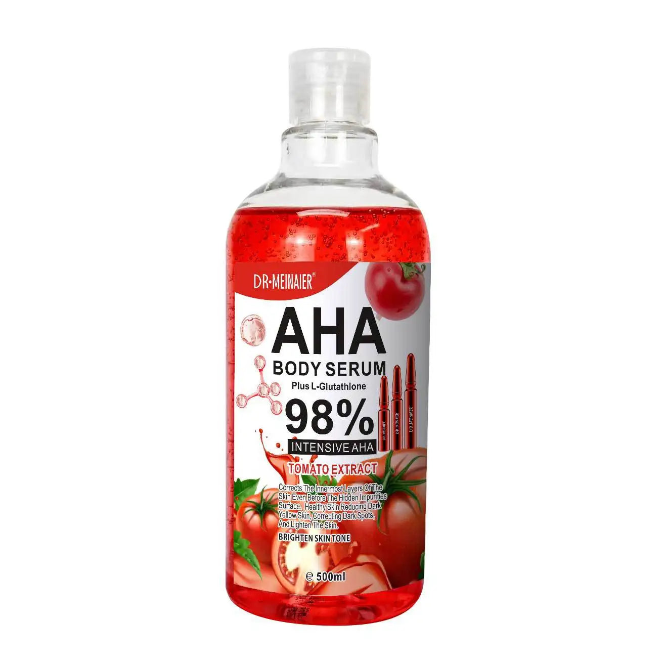 500ml AHA Hyaluronic Vitamin C Arbutin Face Body Serum Dark Spots Corrector Whitening Moisturizing Shrink Pores Repair Skin Care