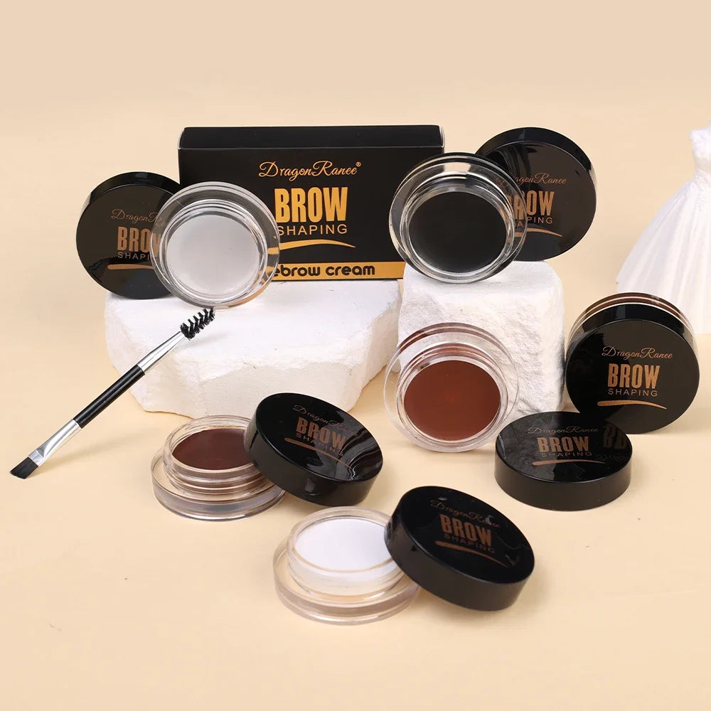 Matte Brown Black Wild Eyebrow Cream 3D Natural Tint Eyebrow Enhancers Gel Wax Waterproof Lasting Eye Makeup Cosmetic Tools