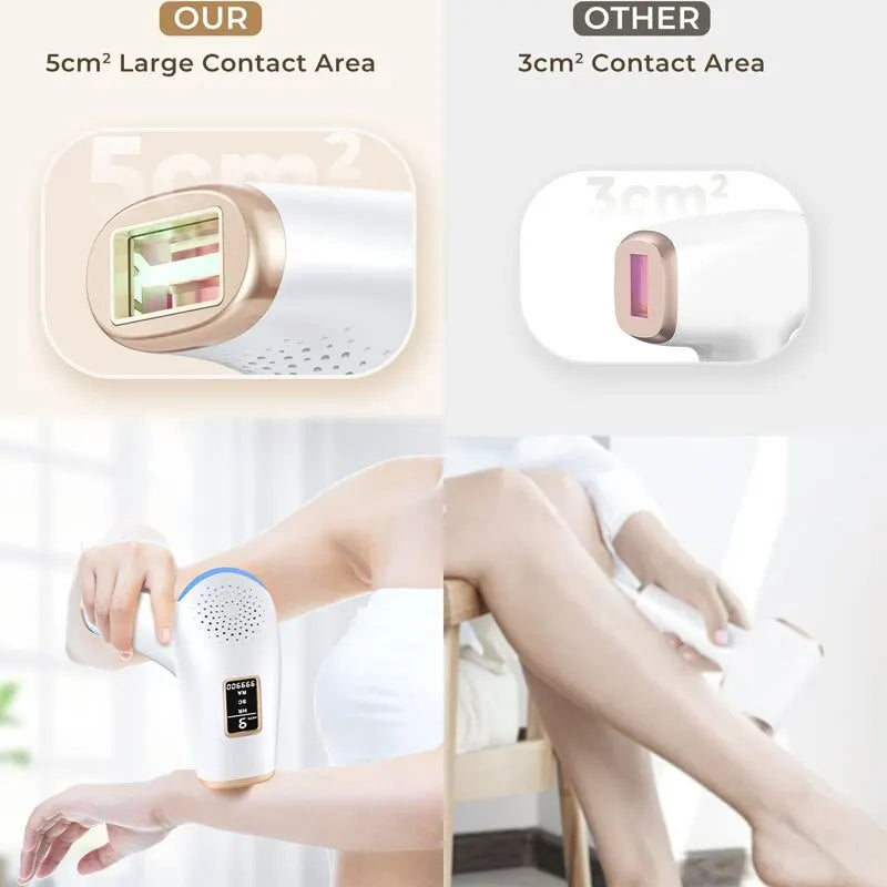 IPL Hair Removal Device 999900 Flashes Dual Modes Permanent Epilator HR/RA/ SC 3 in 1 Whole Body Treament Home Use for Women Men