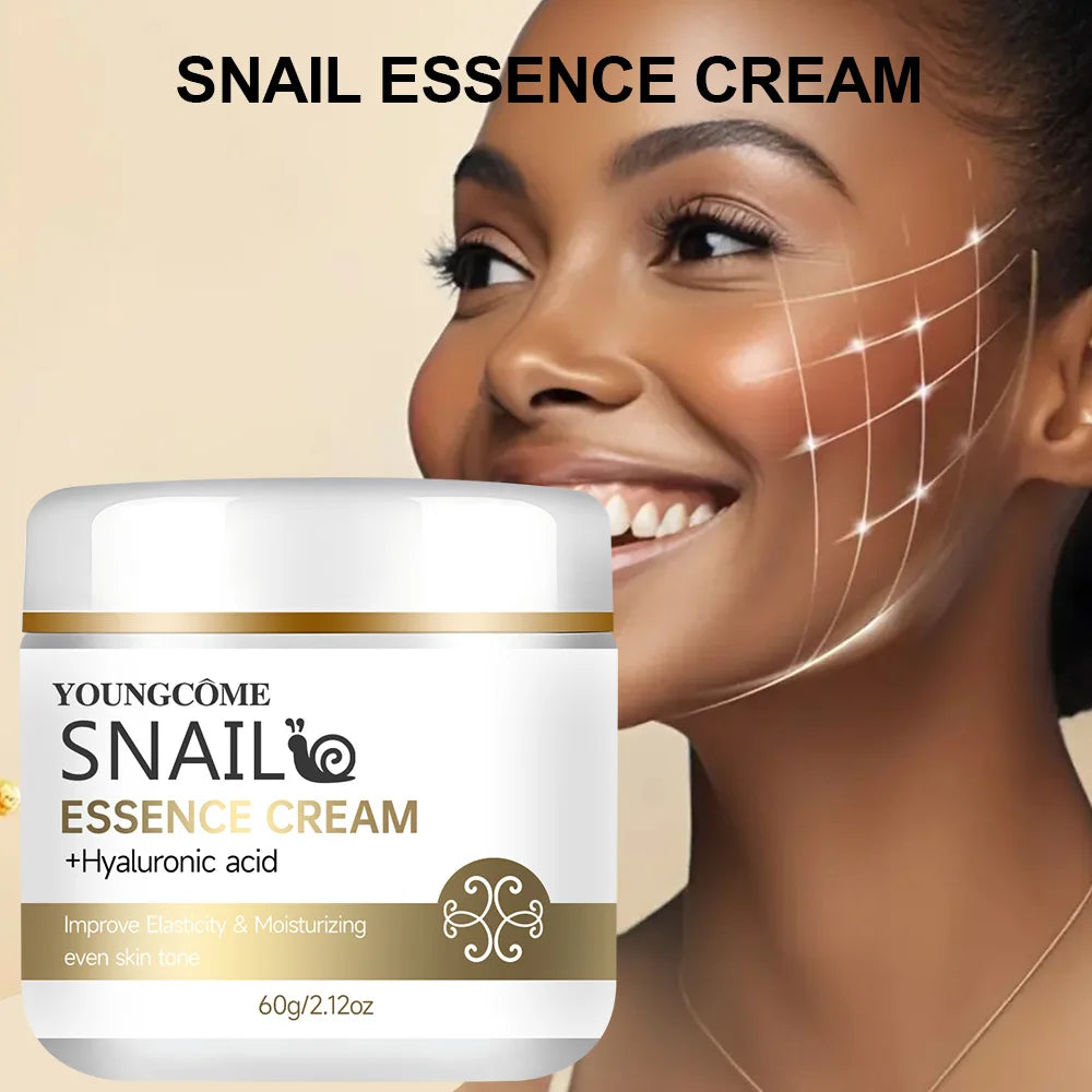 Snail essence cream with hyaluronic acid,highly moisturize all skin, Improves elasticity,Improves the texture ofskin