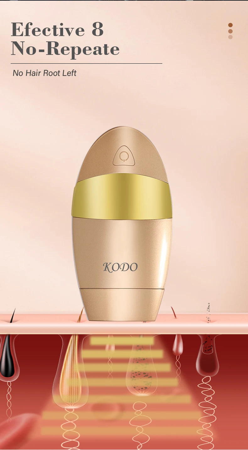 KODO 2024 High-end customization ice Laser Hair removal Laser Epilator Permanent IPL Painless Photoepilator 4 in 1 face and body