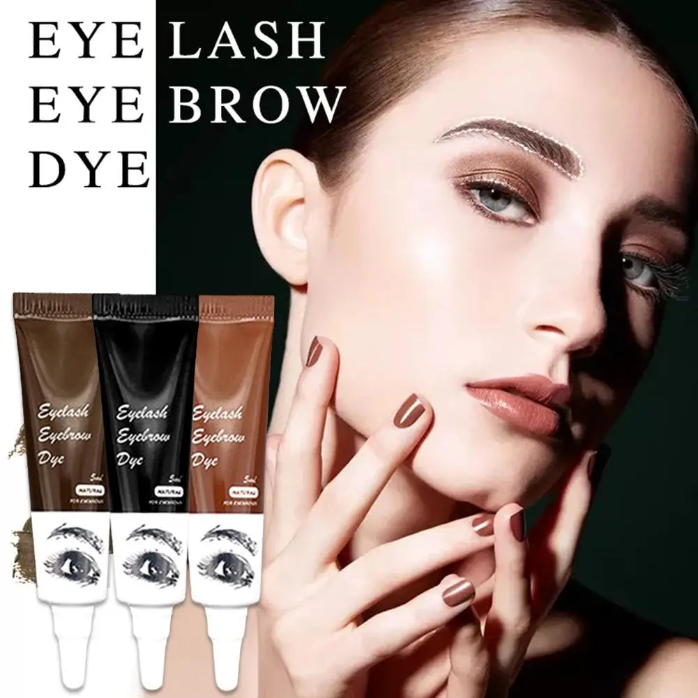 Professional Henna Eyelash Eyebrow Dye Tint 15-minute Fast Tint Easy Dye Gel Eyelash Brown Black Color Tint Kit Eyebrow Make Up