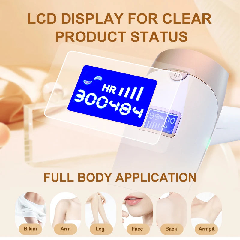 Updated Laser Hair Removal 2in1 Replaceable Lamp Rejuvenation Permanent Painless Hair Removal Bikini Trimmer IPL Epilator Device