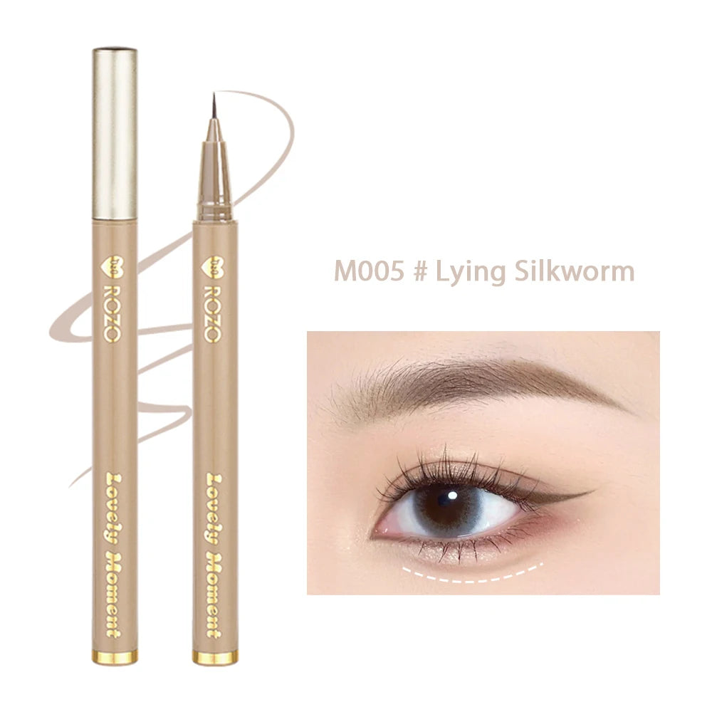 Ultra-fine Liquid Eyeliner Diamond Glitter Eyeshadow Makeup Black Brown Lasting Waterproof Fast Dry Eye Liner Pencil Cosmetic