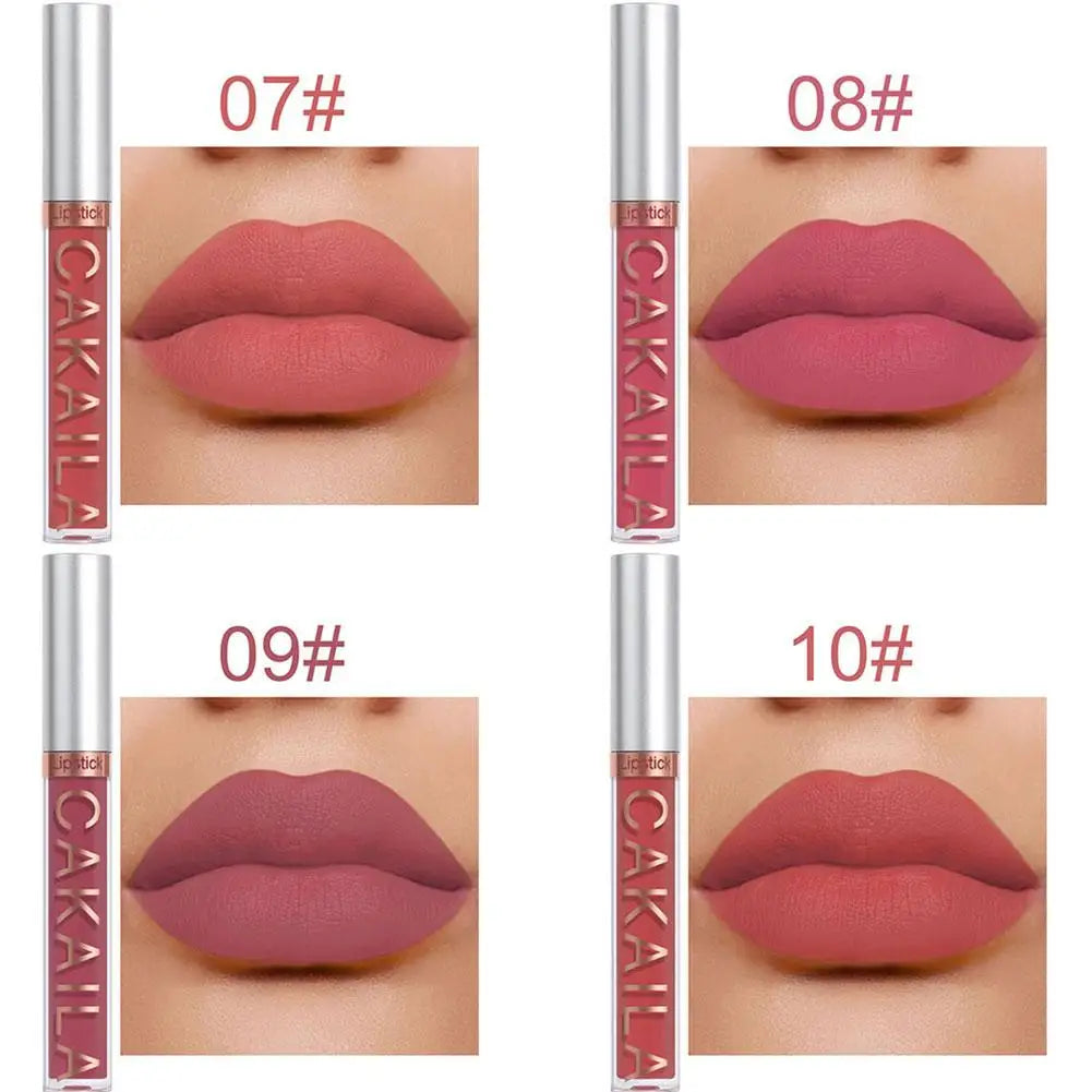 6Pcs Makeup Lipstick Set Liquid Velvet Matte Gloss Lip Sexy Red Lipstick Nude Women Long Lasting Waterproof Moisturizer Lips