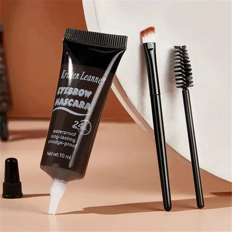 Natural 4 Colors Liquid Dyeing Eyebrow Cream Set Waterproof Durable Brown Tint Eyebrow Henna Mascara Eyebrows Paint Makeup