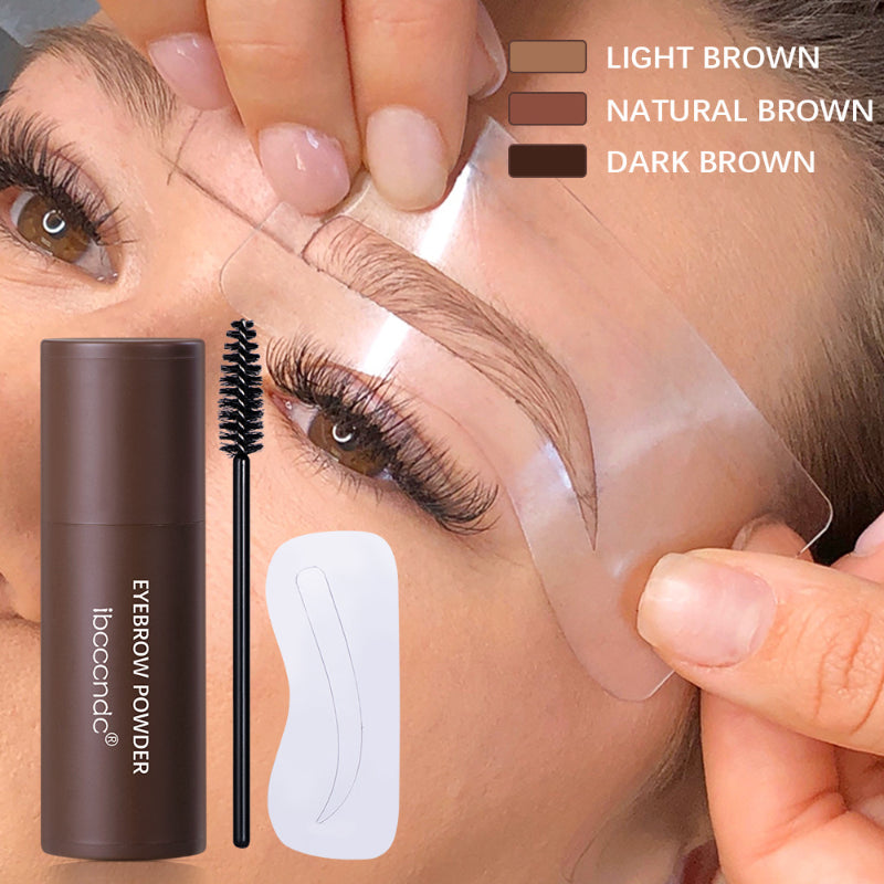 New Brow Stamp Kit Reusable Head Eyebrow Powder Stencil Kit Makeup Shadow Stick 1 Step Eyebrow Shaping Long Lasting Stamp Kit