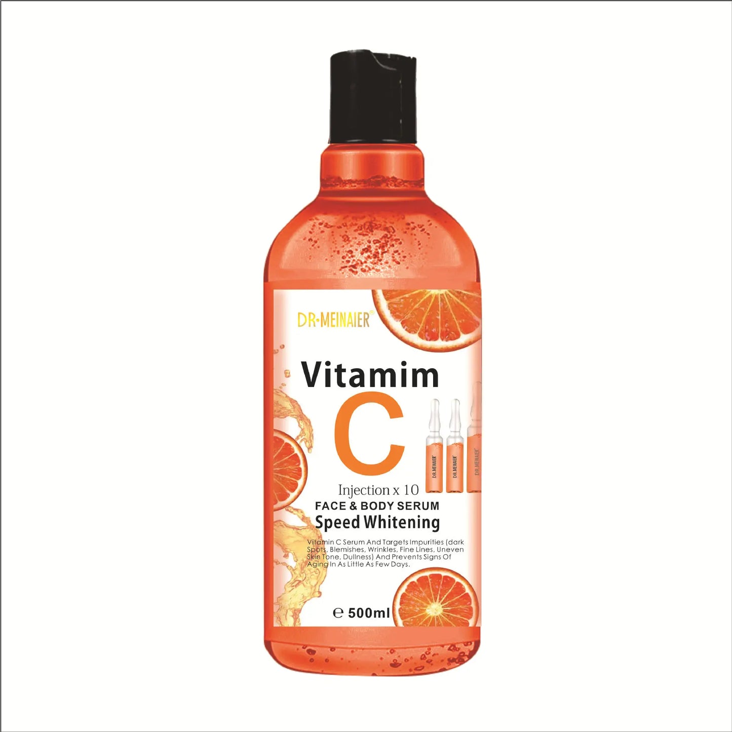 500ml Hyaluronic Acid, Nicotinamide Vitamin C AHA Face Serum Spots Eraser Corrector Whitening Moisturizing Lightening Body Serum