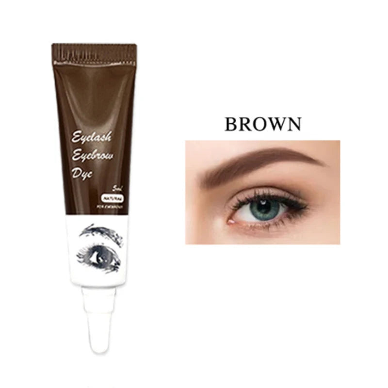 15-Minute Fast Henna Eyelash Eyebrow Dye Tint Professional Easy Dye Gel Eyelash Brown Black Color Tint Cream Kit Eyebrows Suit