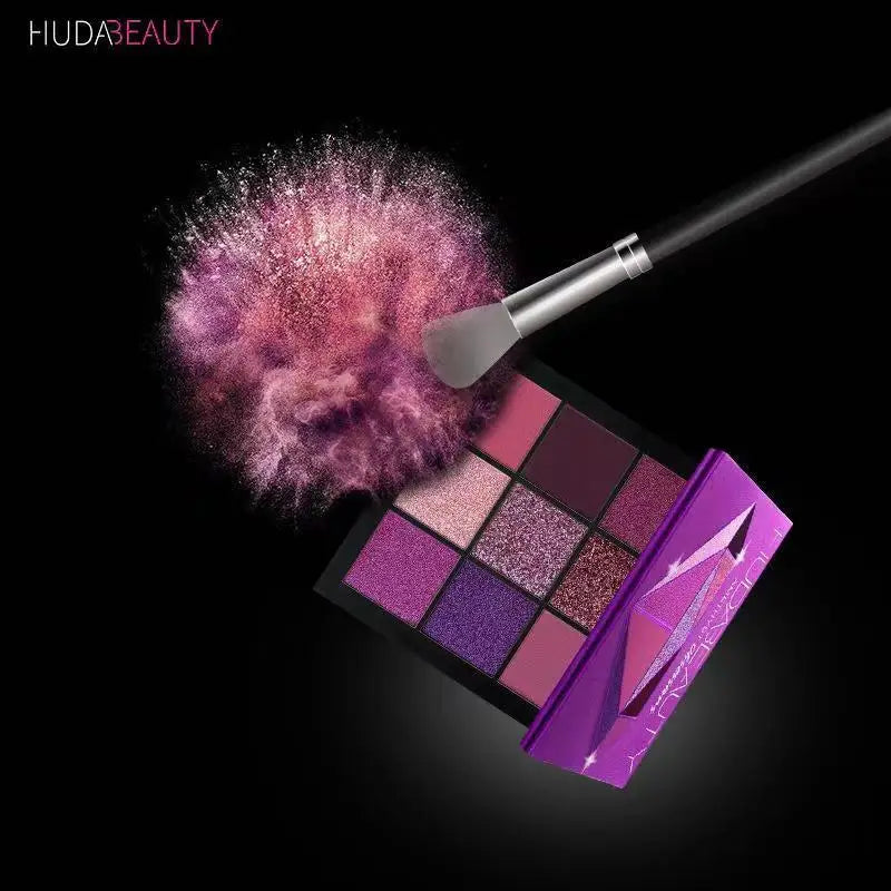 4PCS HUDA Base Makeup Set Foundation Lipsticks Eye Shadow Mascara Eye Lashes Brush Beauty Makeup Long-wearing Waterproof