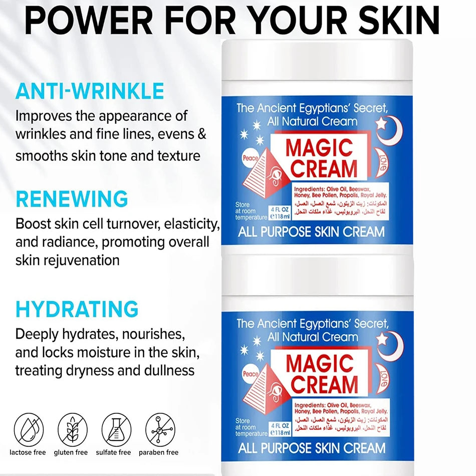 2pcs*118g Magic Facial Cream All Purpose Skin Face Cream Lifting Anti Aging Wrinkle Remover Moisturizing Nourishing Whitening