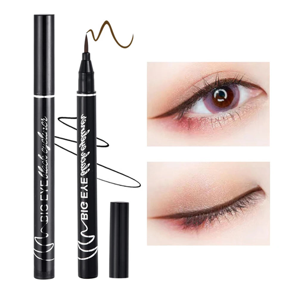 Ultra-fine Liquid Eyeliner Diamond Glitter Eyeshadow Makeup Black Brown Lasting Waterproof Fast Dry Eye Liner Pencil Cosmetic