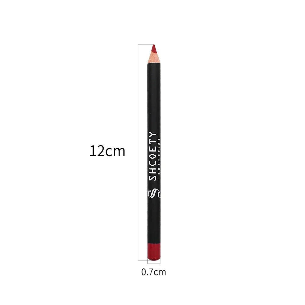 12pcs Matte Lip Liner Set Long-lasting Color Waterproof Lip Liner Sexy Full Lips Lip Retouching Cosmetic Makeup Tools