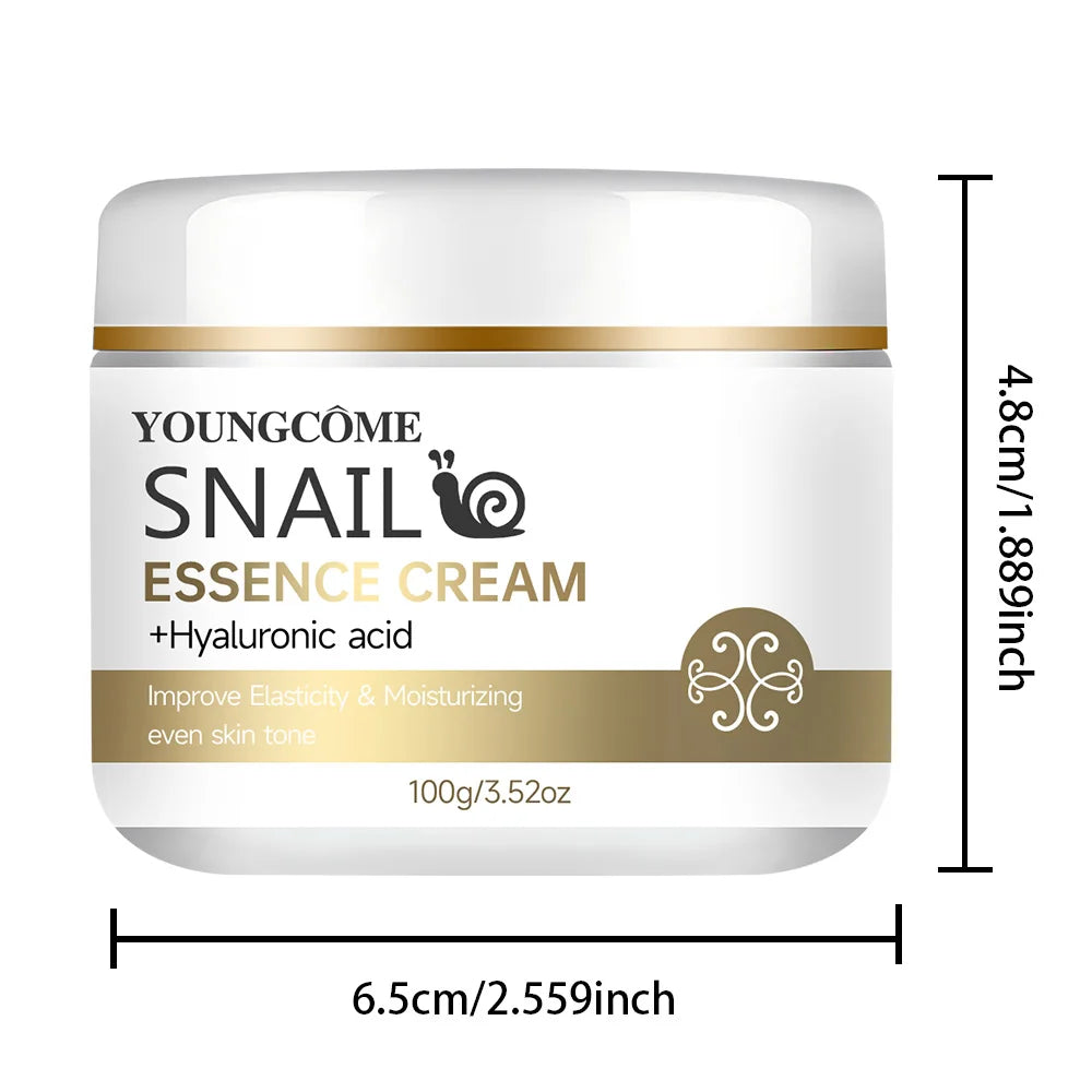 Snail essence cream with hyaluronic acid,highly moisturize all skin, Improves elasticity,Improves the texture ofskin