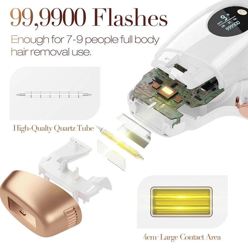 999999 Flashes 3-in-1 IPL Laser Epilator for Women Home Use Devices Electric Hair Removal Painless Machine Bikini Dropshipping