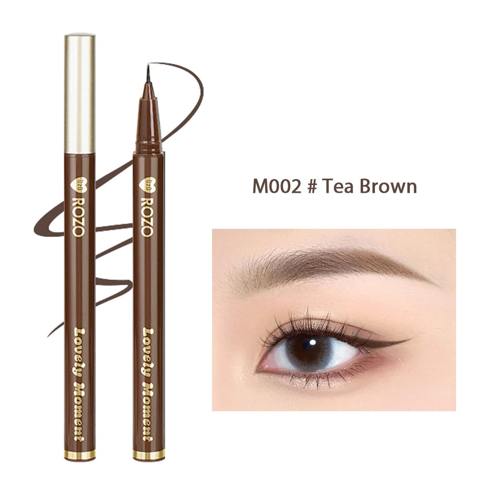 Ultra-fine Liquid Eyeliner Diamond Glitter Eyeshadow Makeup Black Brown Lasting Waterproof Fast Dry Eye Liner Pencil Cosmetic