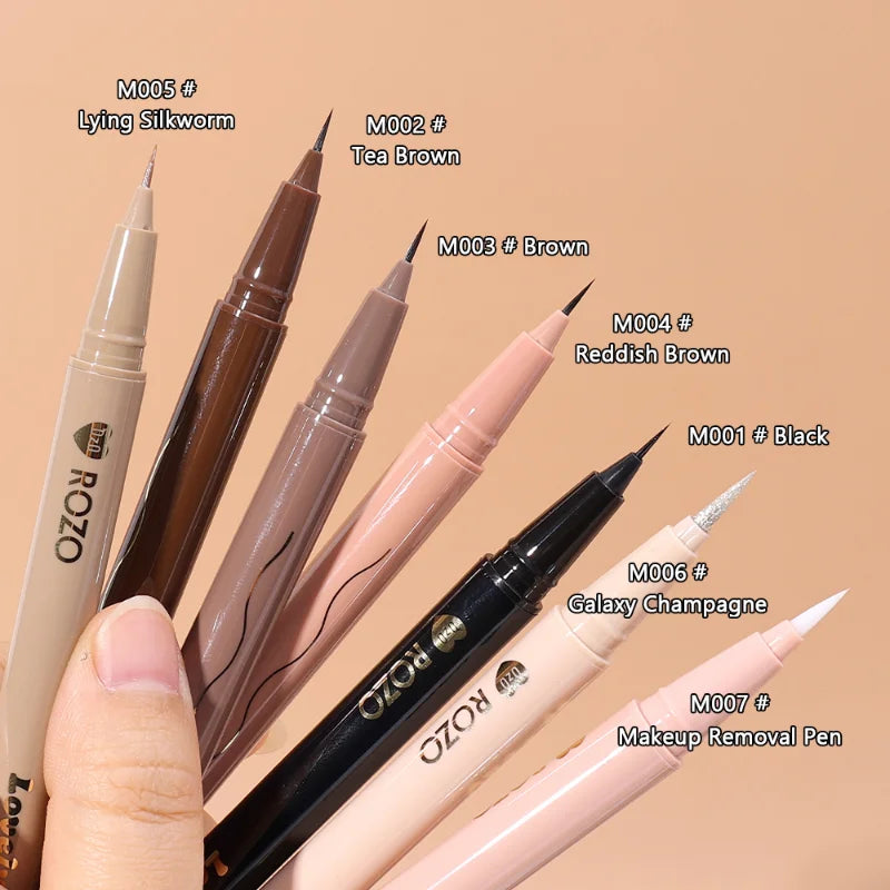 Ultra-fine Liquid Eyeliner Diamond Glitter Eyeshadow Makeup Black Brown Lasting Waterproof Fast Dry Eye Liner Pencil Cosmetic