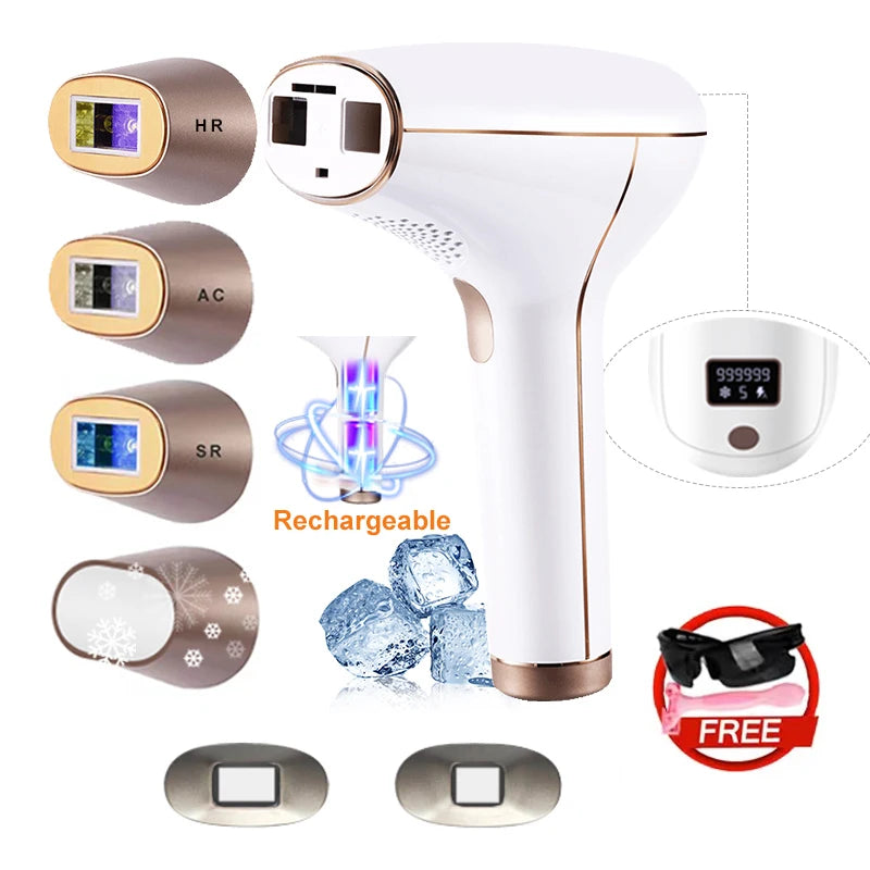 Vancostar Wireless Laser Hair Removal Rechargeable 4in1 Replaceable Lamp Cooling Painless Permanent Bikinis Trimmer IPL Epilator