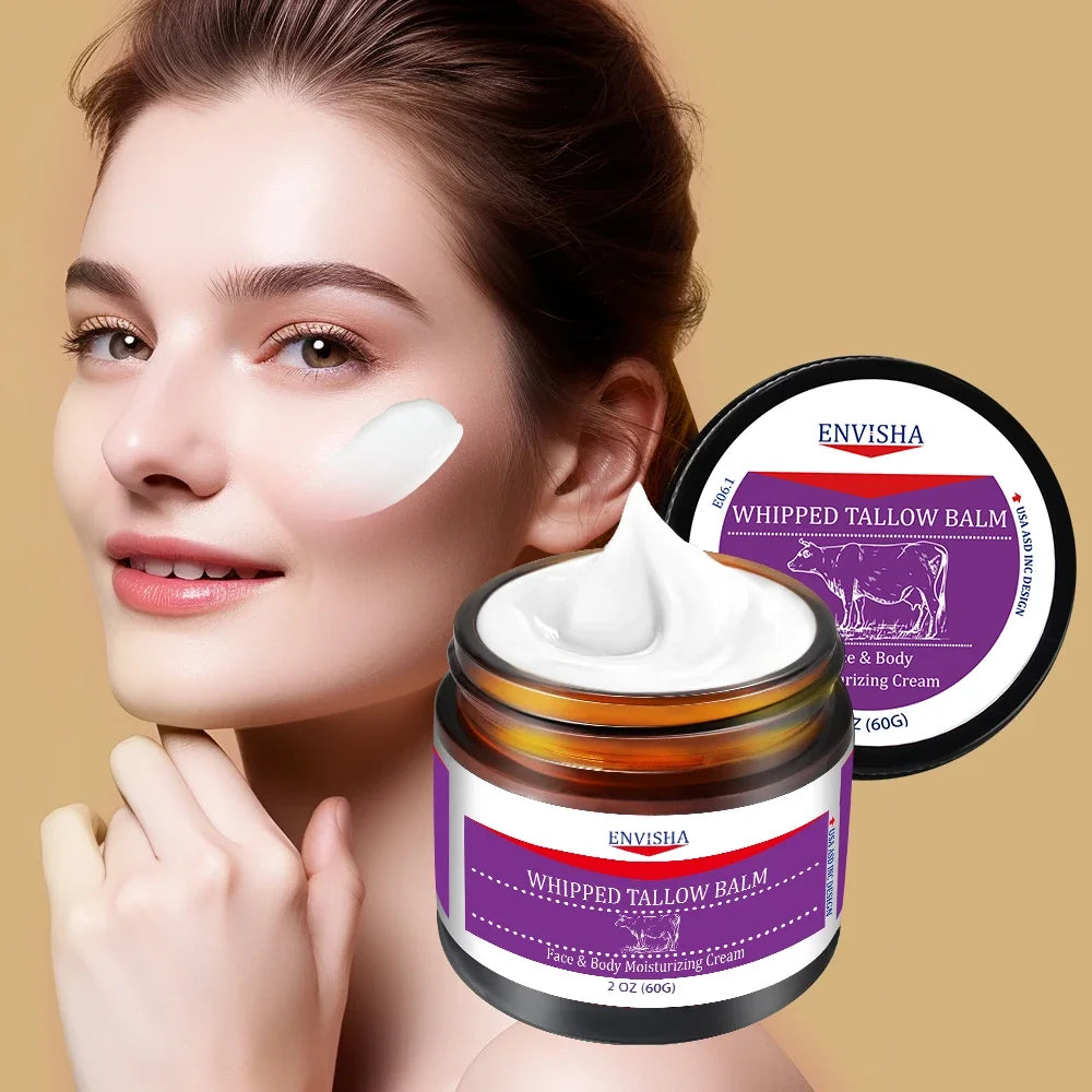 Face Cream Anti-Wrinkle Aging Whipped Tallow Balm Collagen Hyaluronic Acid Skin Care Moisturizing Shrink Pores Whitening Smooth