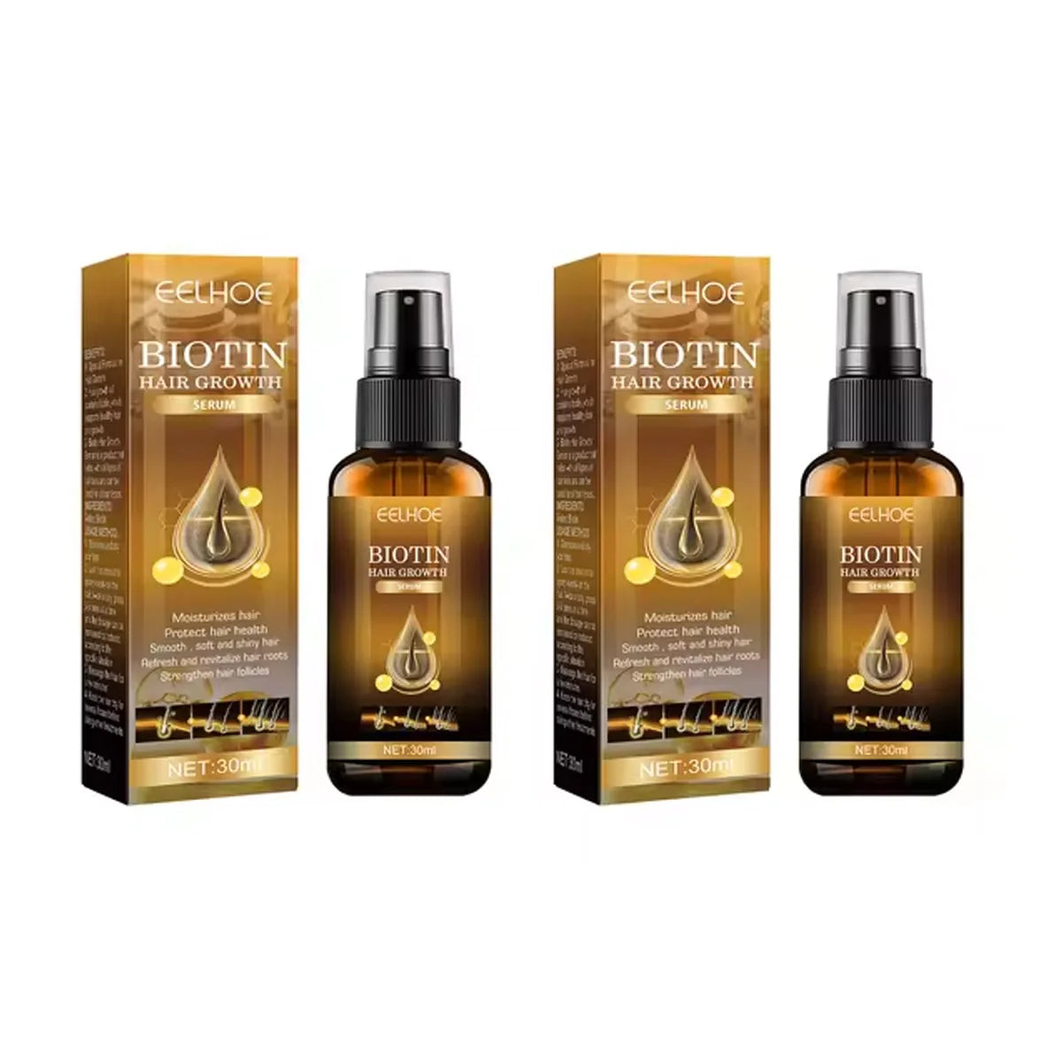 Biotin Fast Hair Growth Products Anti Hair Loss Serum Spray Prevent Baldness Treatment Scalp Beard Beauty Hair Care Product