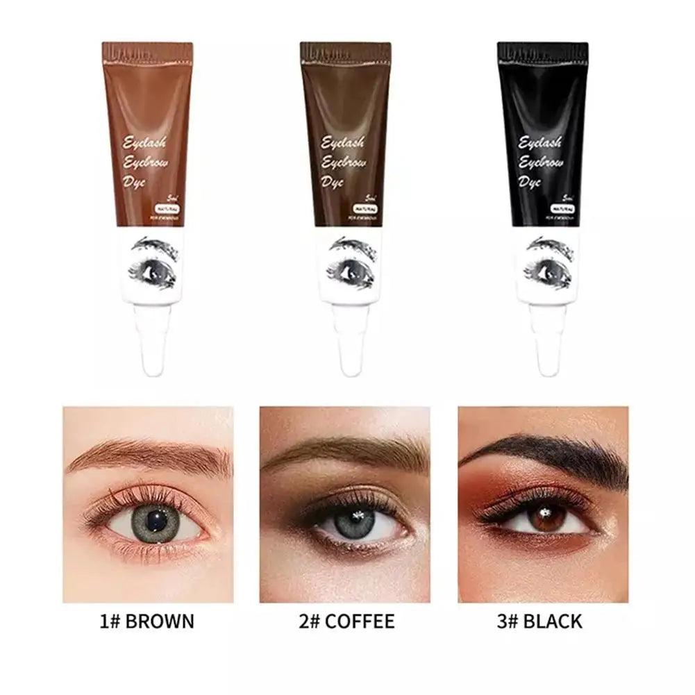 Professional Henna Eyelash Eyebrow Dye Tint 15-minute Fast Tint Easy Dye Gel Eyelash Brown Black Color Tint Kit Eyebrow Make Up