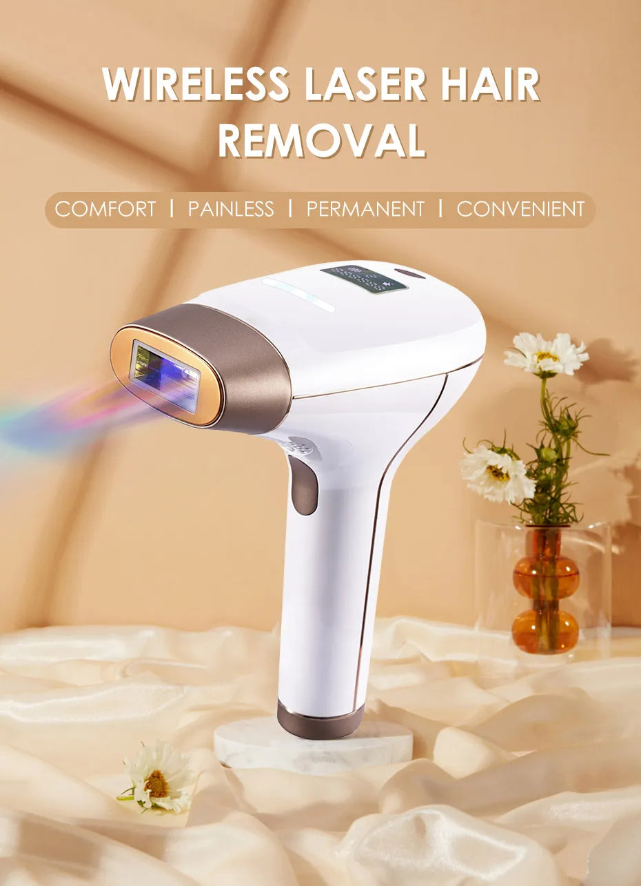 Vancostar Wireless Laser Hair Removal Rechargeable 4in1 Replaceable Lamp Cooling Painless Permanent Bikinis Trimmer IPL Epilator