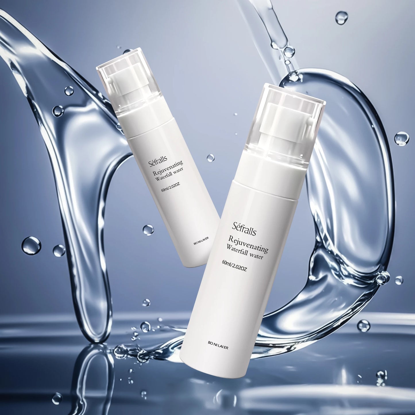 Séfralls 2Pcs Skin Revitalizing Waterfall Lotion 60 мл Глубоко увлажняющий и питательный крем для создания мягкой прозрачной кожи