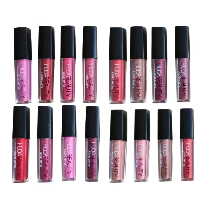 Lipstick Set Matte Lip Gloss Waterproof Lip Glaze Tint Non-stick Non-Fading Lips Huda Lip Makeup Cosmetic Lip Care