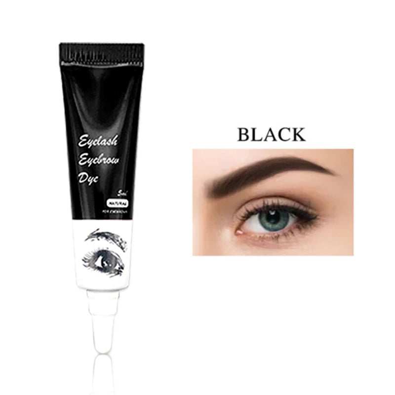 15-Minute Fast Henna Eyelash Eyebrow Dye Tint Professional Easy Dye Gel Eyelash Brown Black Color Tint Cream Kit Eyebrows Suit