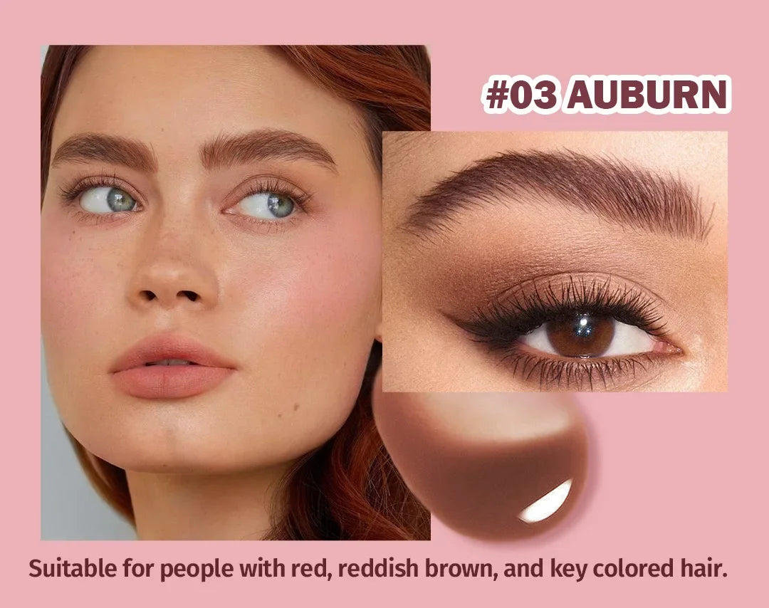 Wild Eyebrow Pencil Square Angled Brush Velvet 3D Brow Dye Cream Hairline Anti-smudge Waterproof Multifunction Eyebrow Tint Pen