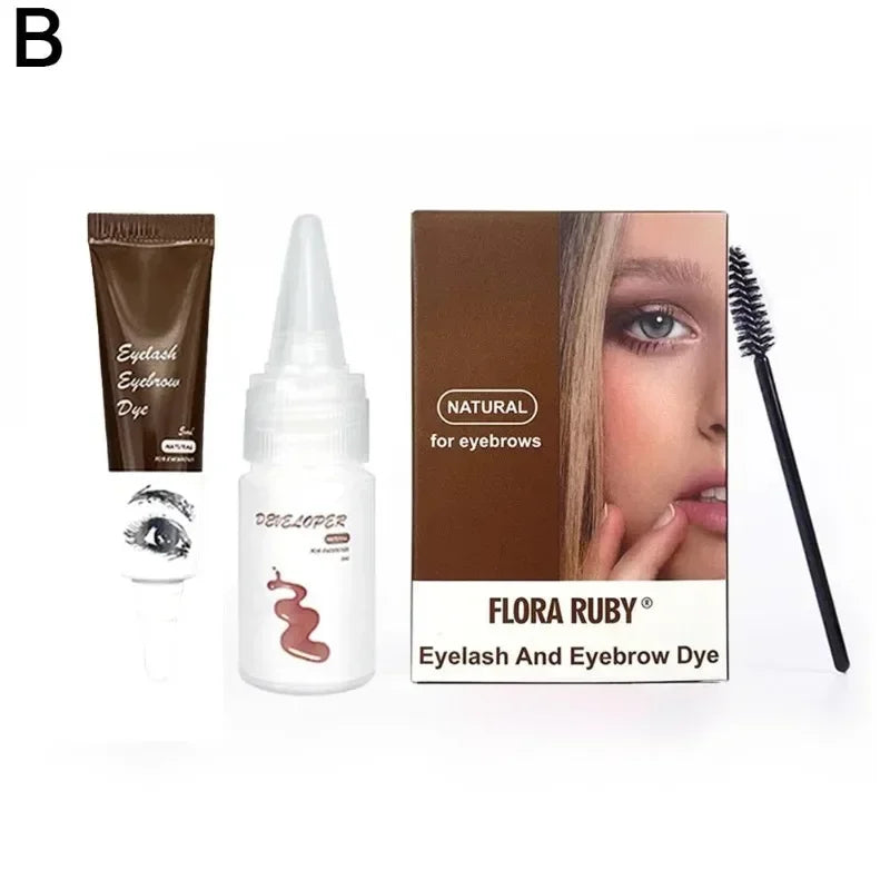 Professional 3 Colors Eyelashes Eyebrow Eyelash Dye Paste Tint Kit Professional Permanent Mascara Color Brow & Lashes Dye Set