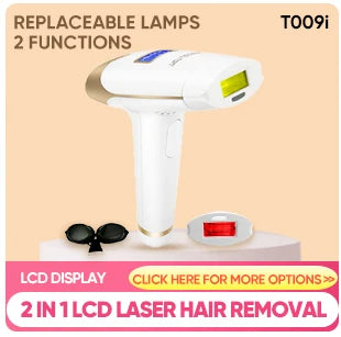 Vancostar 3in1 Cool Laser Hair Removal for Women Men Rejuvenation Acne Remove Extra 2 Caps Trimmer Bikini At-Home IPL Epilator