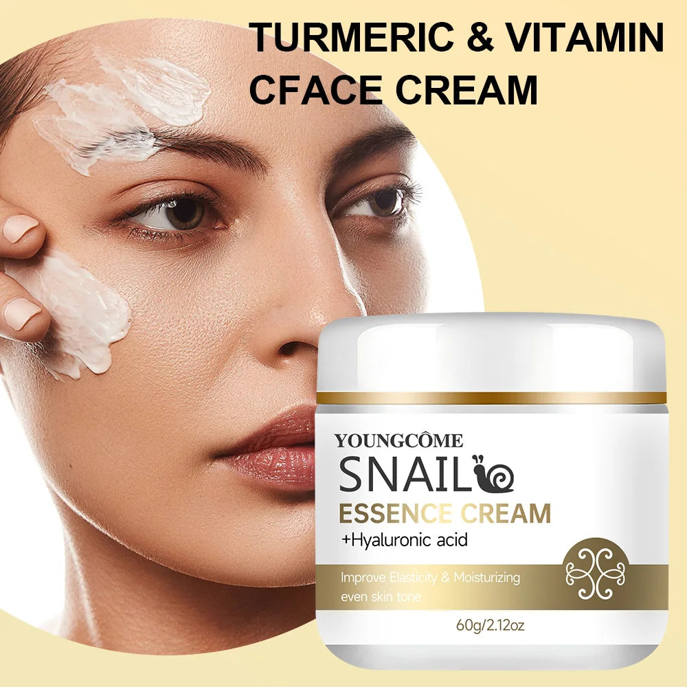 Snail essence cream with hyaluronic acid,highly moisturize all skin, Improves elasticity,Improves the texture ofskin