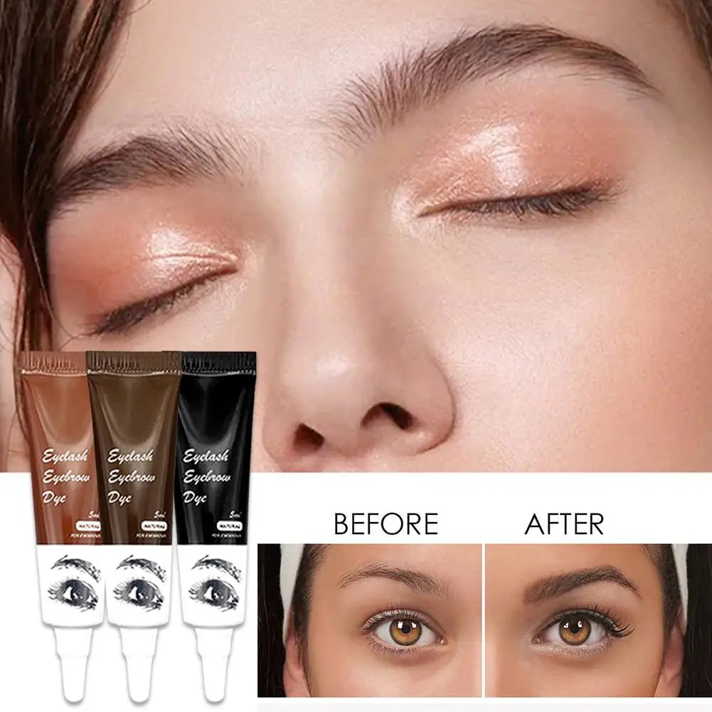 Professional Henna Eyelash Eyebrow Dye Tint 15-minute Fast Tint Easy Dye Gel Eyelash Brown Black Color Tint Kit Eyebrow Make Up