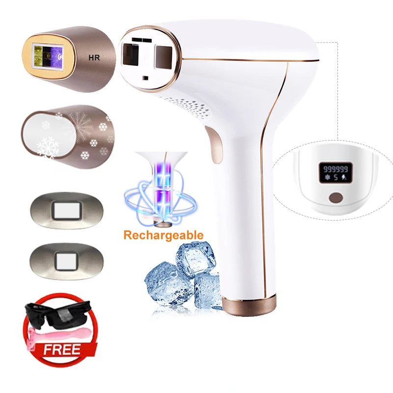 Vancostar Wireless Laser Hair Removal Rechargeable 4in1 Replaceable Lamp Cooling Painless Permanent Bikinis Trimmer IPL Epilator