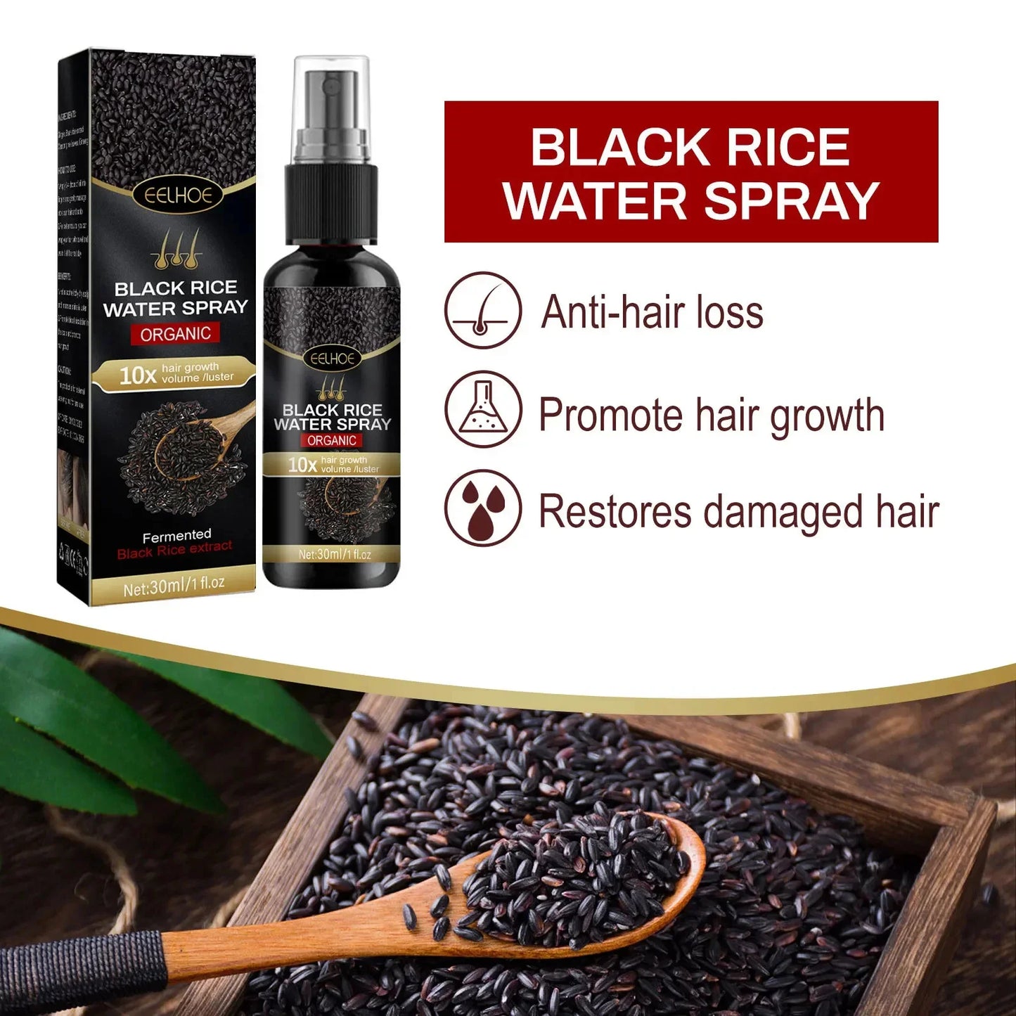 Gray White Hair Treatment Serum Cover White Hair To Black Natural Color Repair Spray Anti Loss Hair Restore Healthy Hair Care