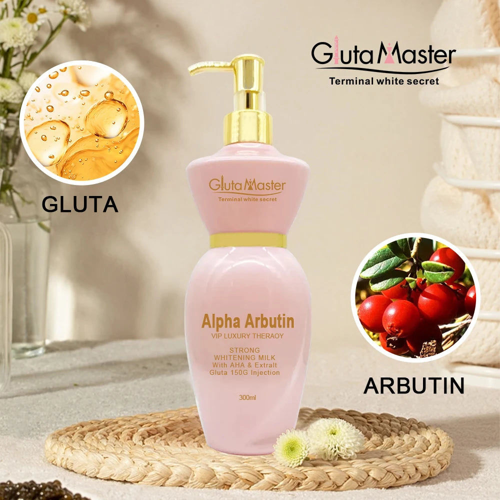 Gluta Master Alpha Arbutin Body Lotion 300ml for Women Skin Beauty Skin Care Moisturizers with Alpha Arbutin Vitamin C