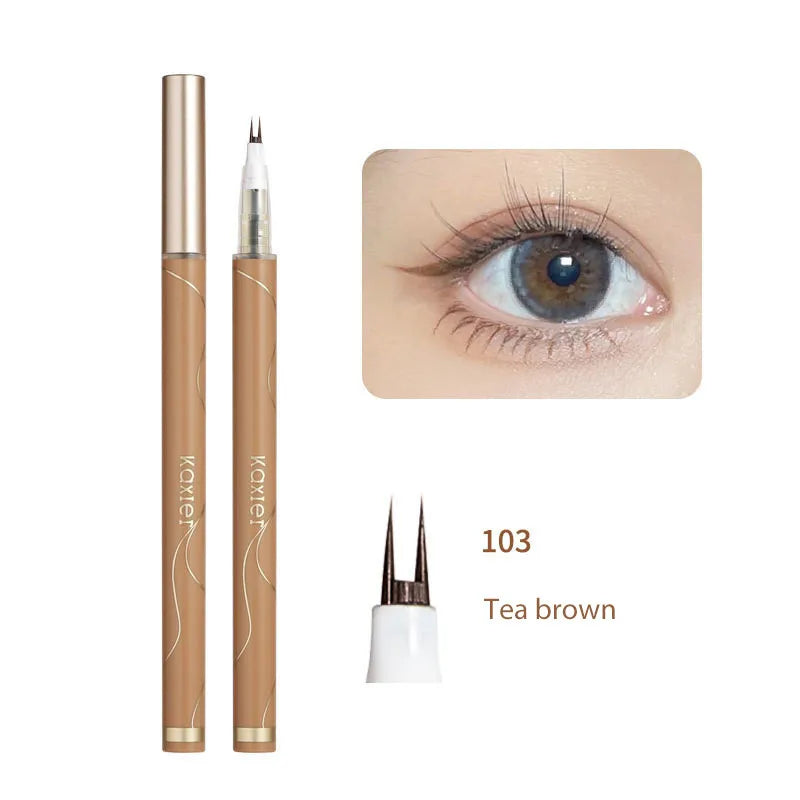 Ultra-fine Liquid Eyeliner Diamond Glitter Eyeshadow Makeup Black Brown Lasting Waterproof Fast Dry Eye Liner Pencil Cosmetic