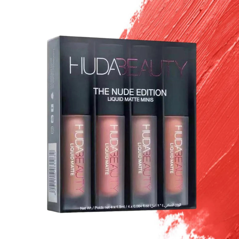 Lipstick Set Matte Lip Gloss Waterproof Lip Glaze Tint Non-stick Non-Fading Lips Huda Lip Makeup Cosmetic Lip Care