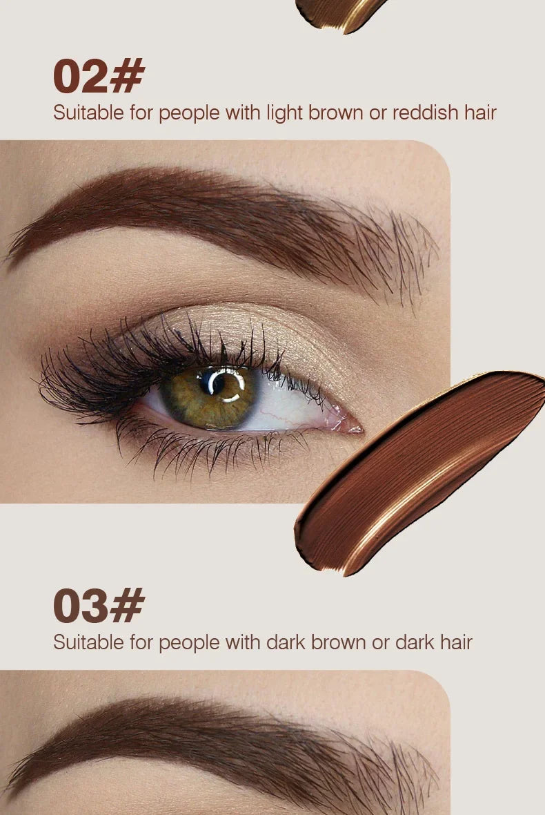 Natural 4 Colors Liquid Dyeing Eyebrow Cream Set Waterproof Durable Brown Tint Eyebrow Henna Mascara Eyebrows Paint Makeup