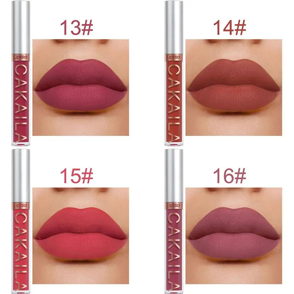 6Pcs Makeup Lipstick Set Liquid Velvet Matte Gloss Lip Sexy Red Lipstick Nude Women Long Lasting Waterproof Moisturizer Lips