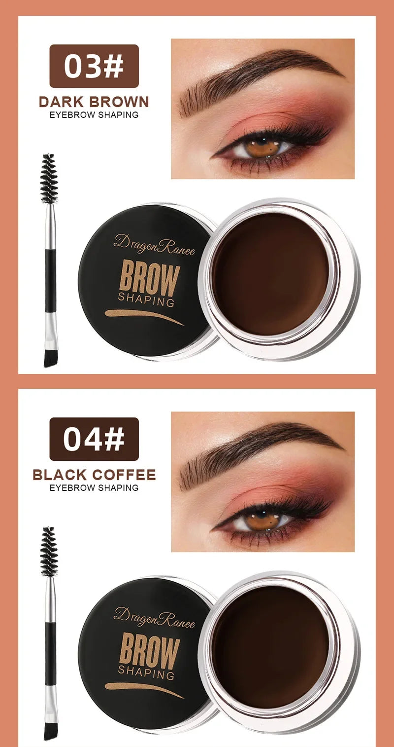 Matte Brown Black Wild Eyebrow Cream 3D Natural Tint Eyebrow Enhancers Gel Wax Waterproof Lasting Eye Makeup Cosmetic Tools