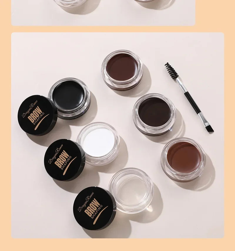 Matte Brown Black Wild Eyebrow Cream 3D Natural Tint Eyebrow Enhancers Gel Wax Waterproof Lasting Eye Makeup Cosmetic Tools