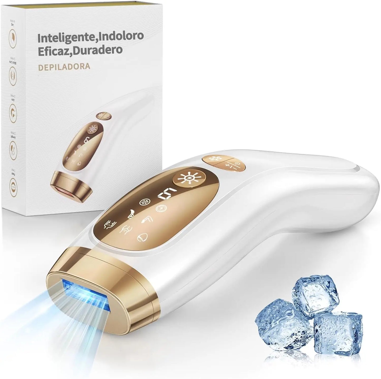 Laser Hair Removal Unlimited Flash Ice-cooling IPL Device 18.6J Painless & Long-Lasting Results Full Body Treament for Women