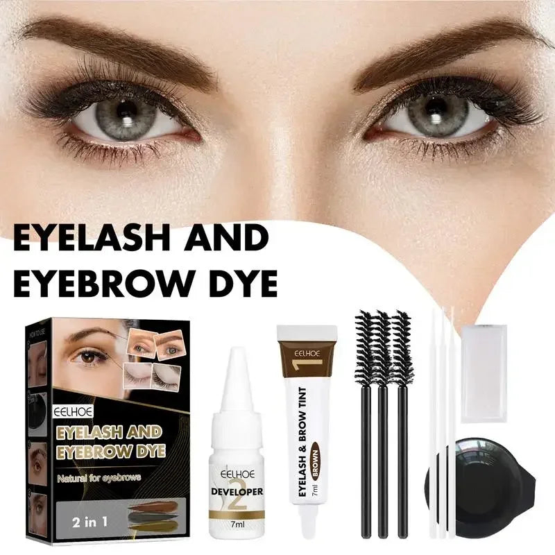 Professional 3 Colors Eyelashes Eyebrow Eyelash Dye Paste Tint Kit Professional Permanent Mascara Color Brow & Lashes Dye Set