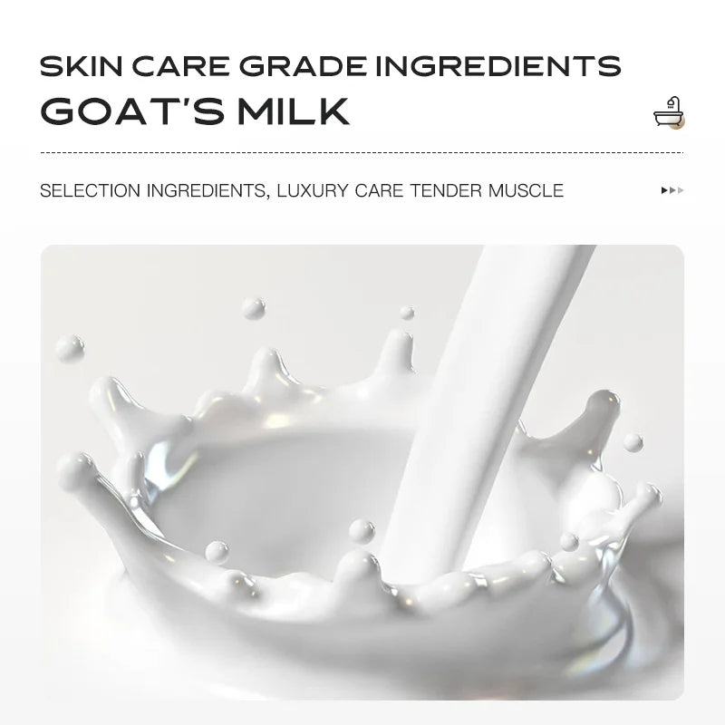 Goat Milk Body Wash Original For Smooth Sensitive Skin, Non-Irritation Mostiurizing PH Balancing Body Cleanser With Herb Complex