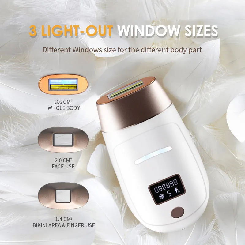 Vancostar Wireless Laser Hair Removal Rechargeable 4in1 Replaceable Lamp Cooling Painless Permanent Bikinis Trimmer IPL Epilator